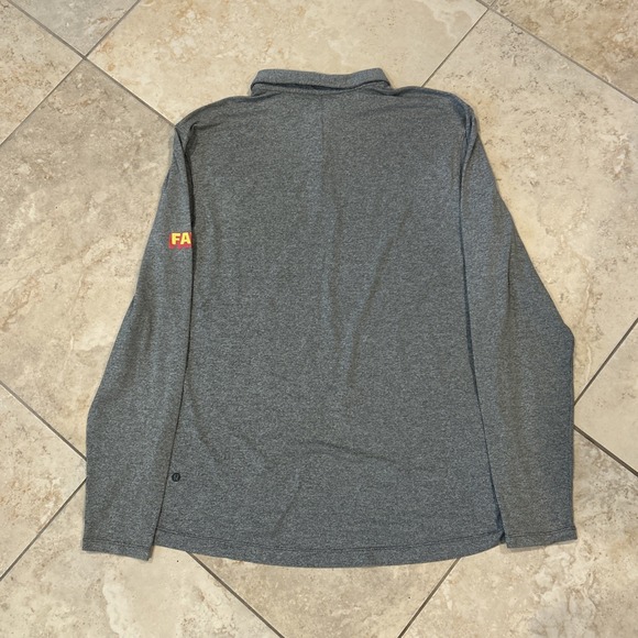 Lululemon Evolution Polo Men XL Grey Long Sleeve Shirt Stretch Athletic Faves - Picture 7 of 8